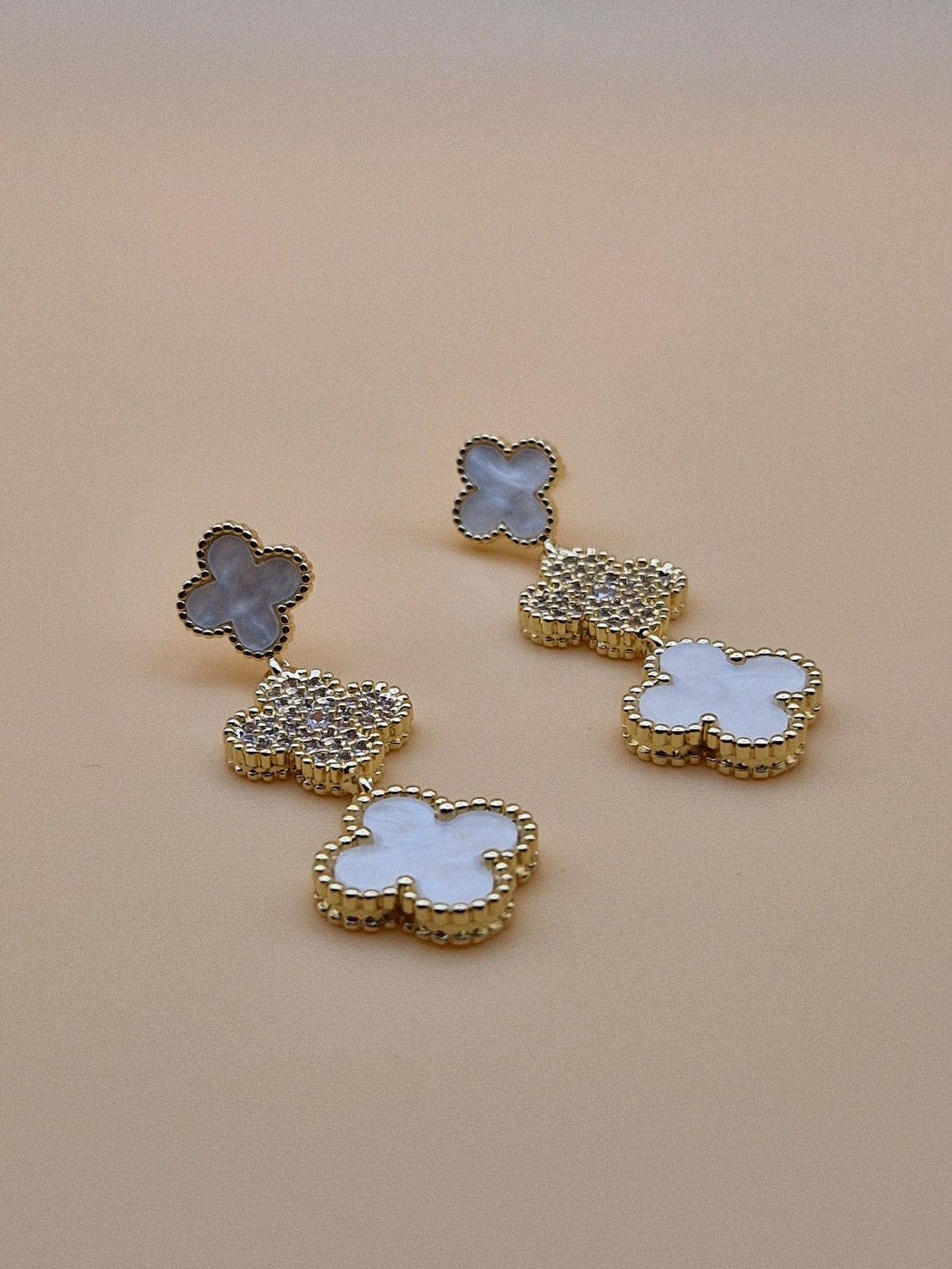 Boucles d'Oreilles Trèfle Élégance - Collection Prestige