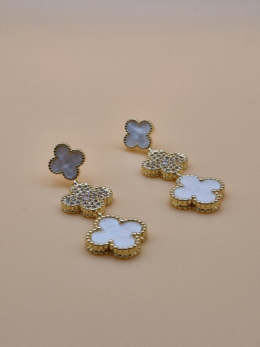 Boucles d'Oreilles Trèfle Élégance - Collection Prestige