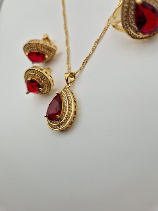 Parure Élégance Impériale – Rubis Royal