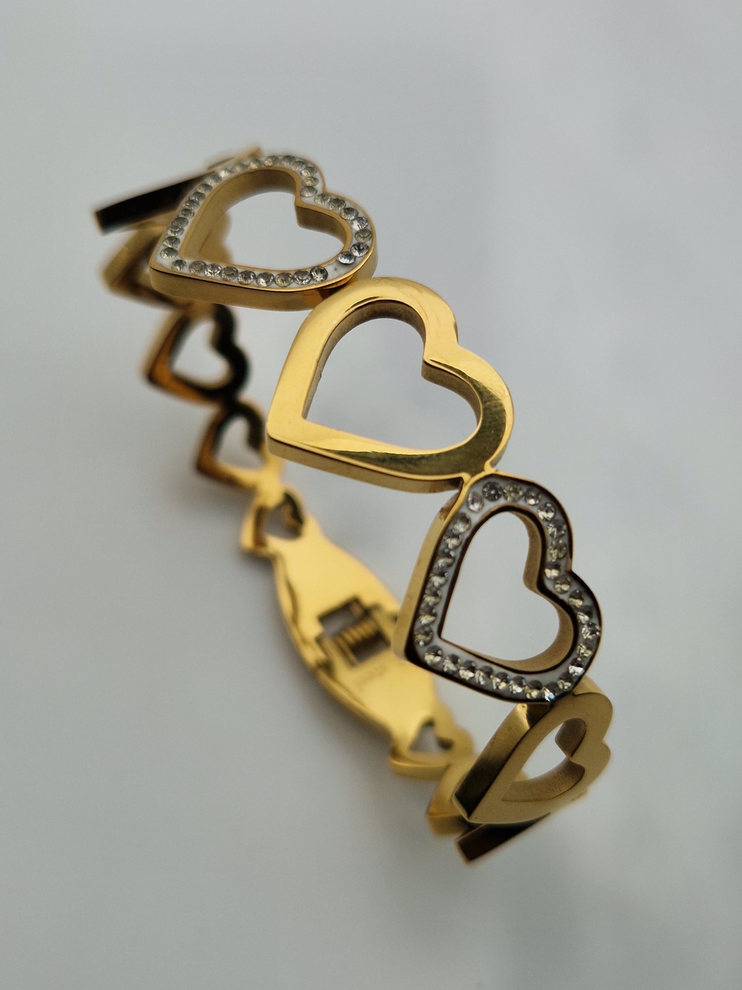 Bracelet "Cœurs d'Or "