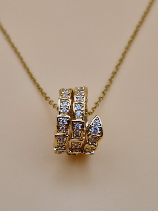 Collier "Étreinte Serpent d'Or"