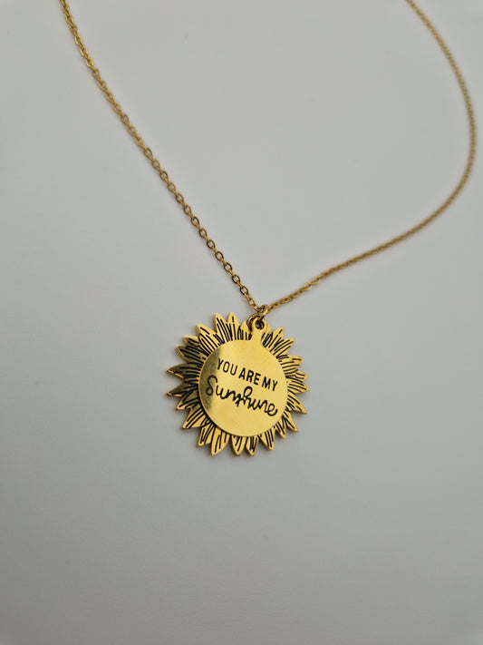 Collier "Tu Es Mon Soleil" – Édition Tournesol Doré