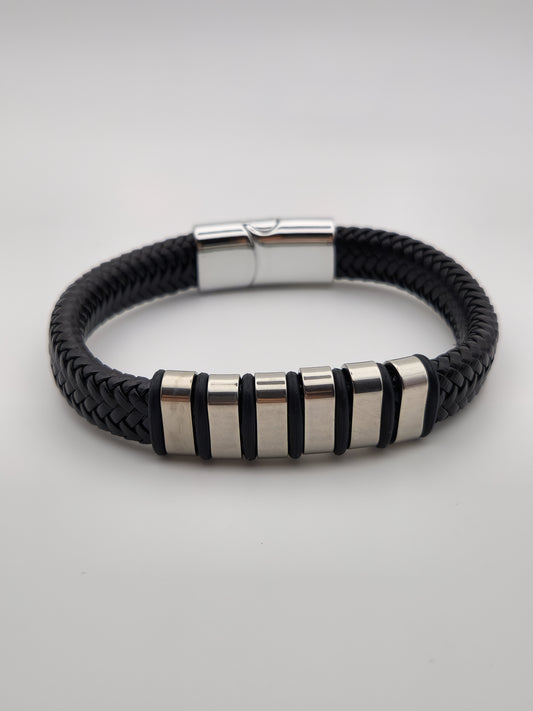 Bracelet Ébène avec Détail Métallique