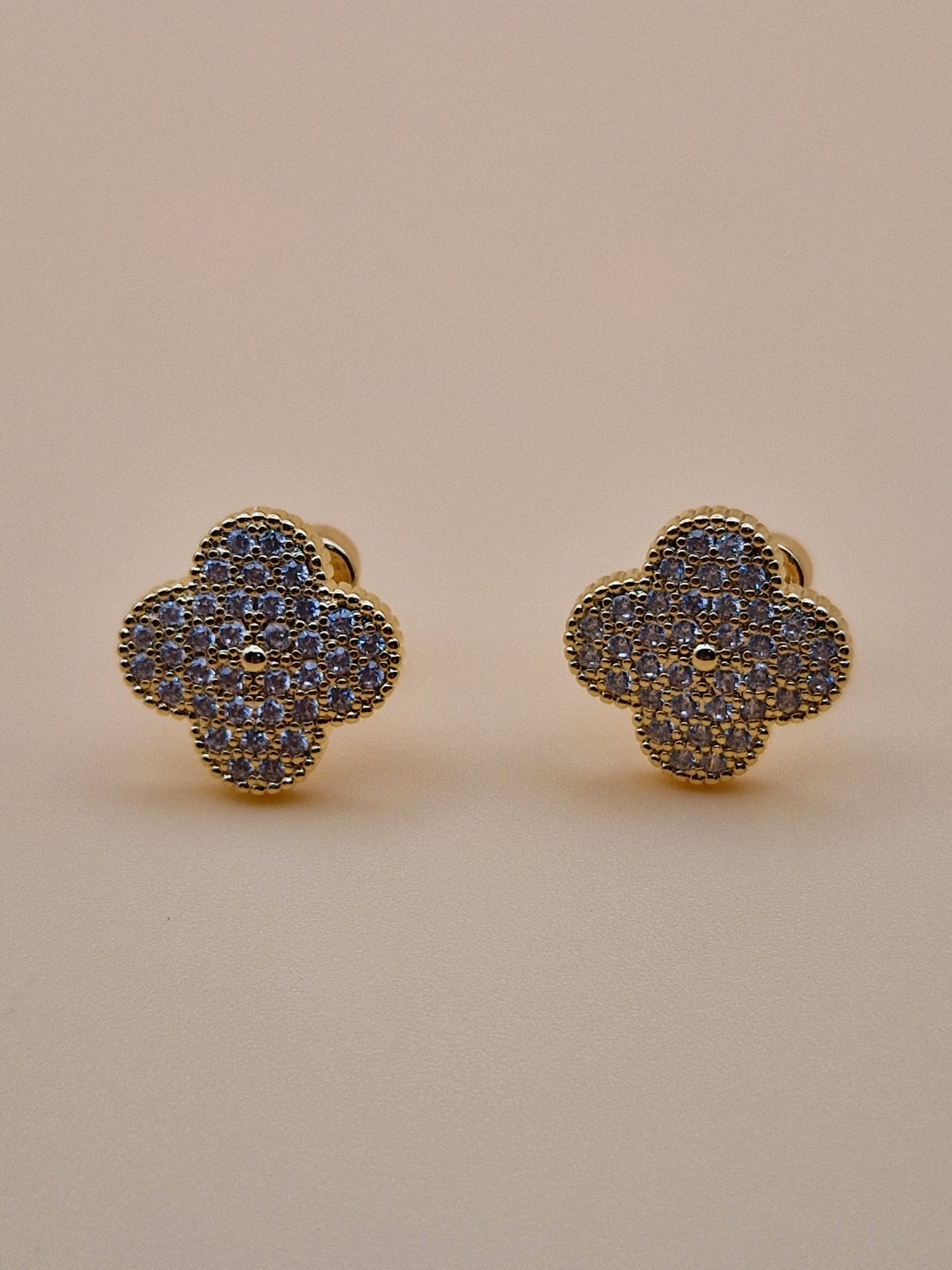 Boucles d'Oreilles Trèfle Éclat Saphir
