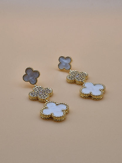 Boucles d'Oreilles Trèfle Élégance - Collection Prestige