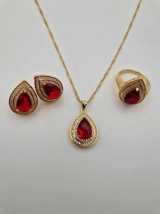 Parure Élégance Impériale – Rubis Royal
