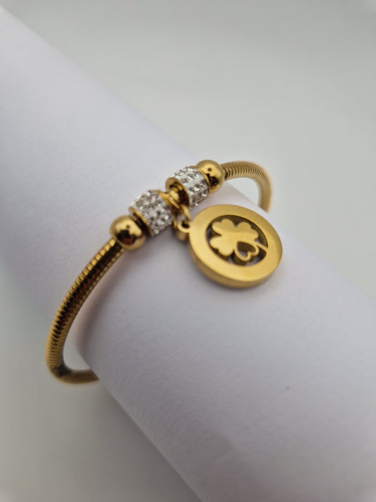 Bracelet "Trèfle Doré" Élégance & Chance