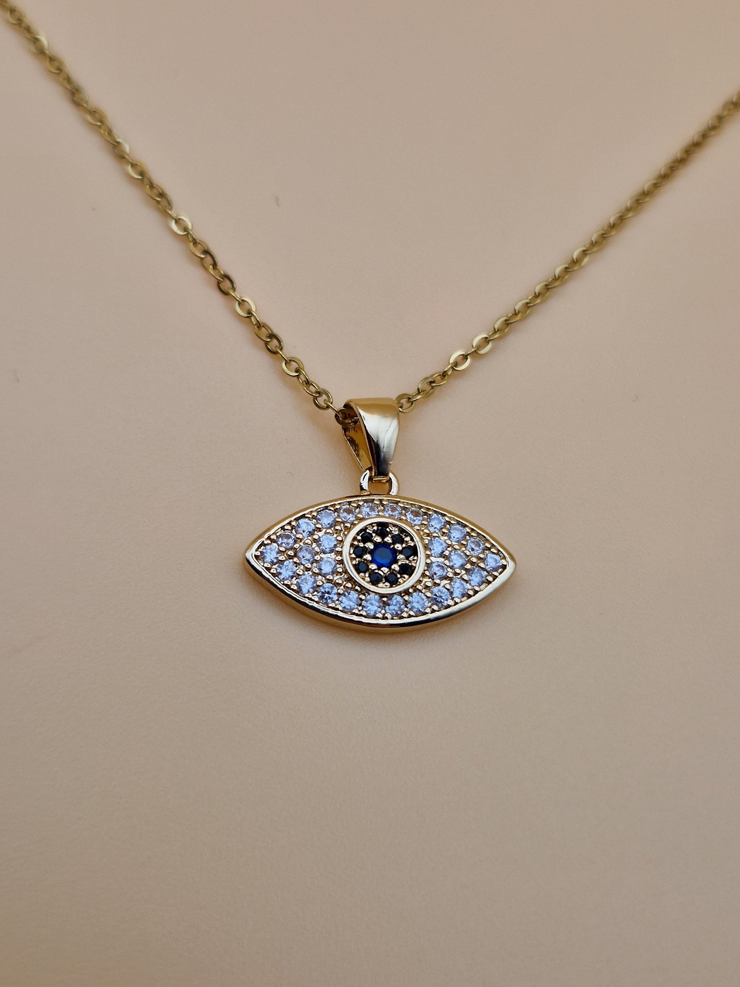 Collier " Oeil de Lumière" – Talisman Protecteur en Zircon