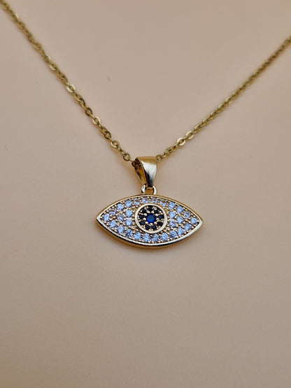 Collier " Oeil de Lumière" – Talisman Protecteur en Zircon