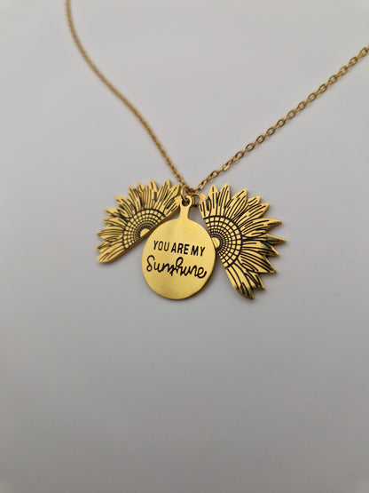 Collier "Tu Es Mon Soleil" – Édition Tournesol Doré