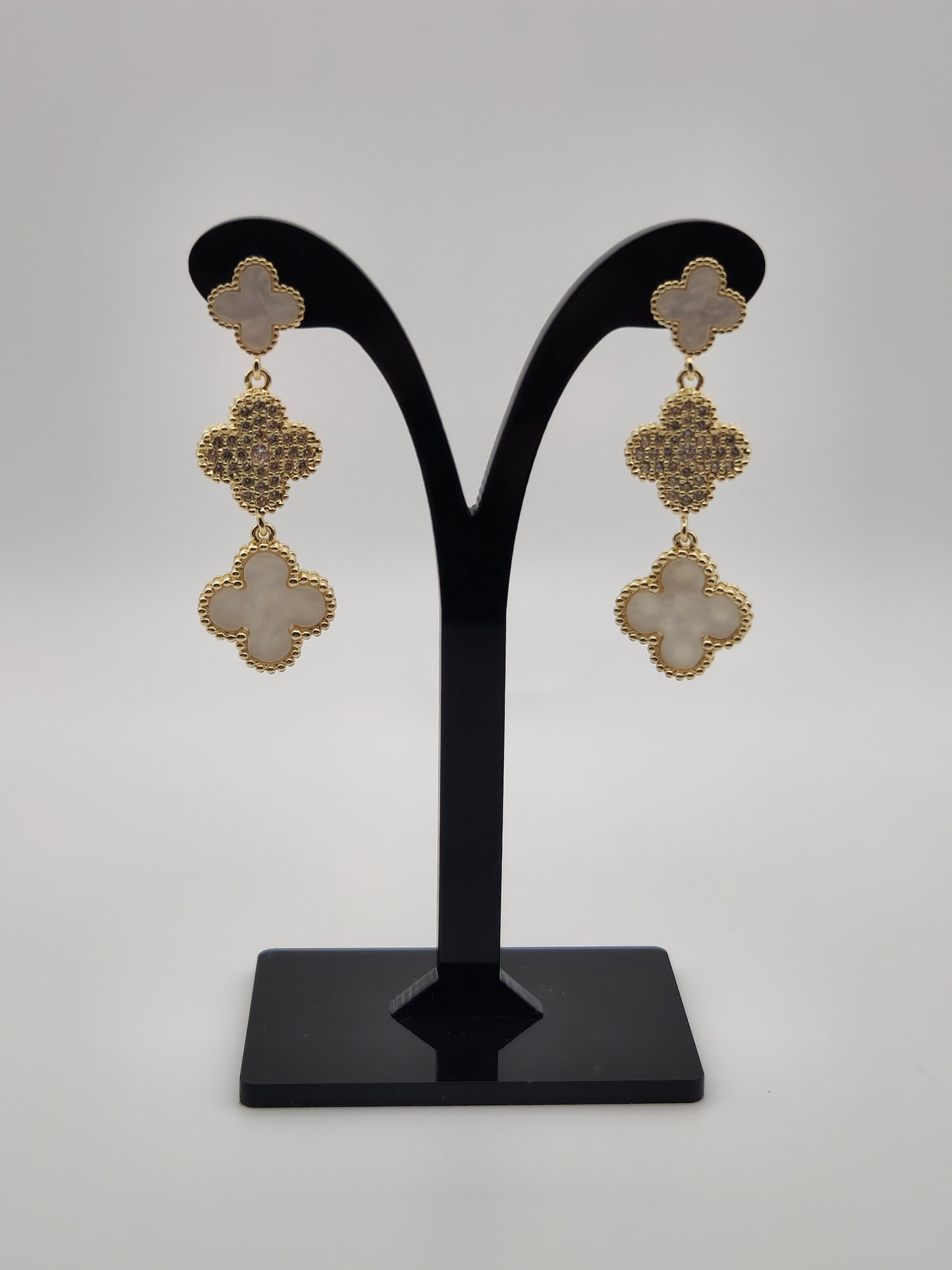 Boucles d'Oreilles Trèfle Élégance - Collection Prestige