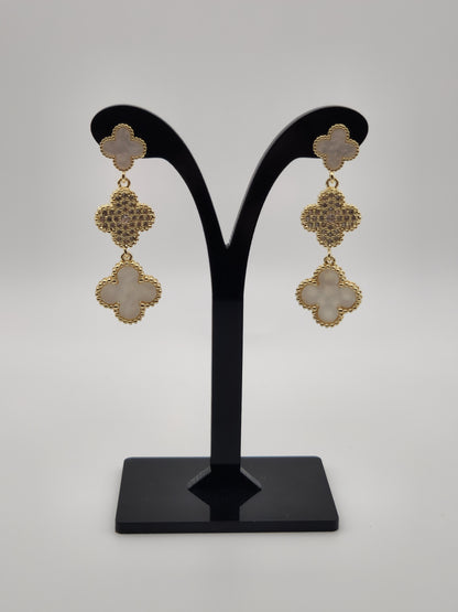 Boucles d'Oreilles Trèfle Élégance - Collection Prestige