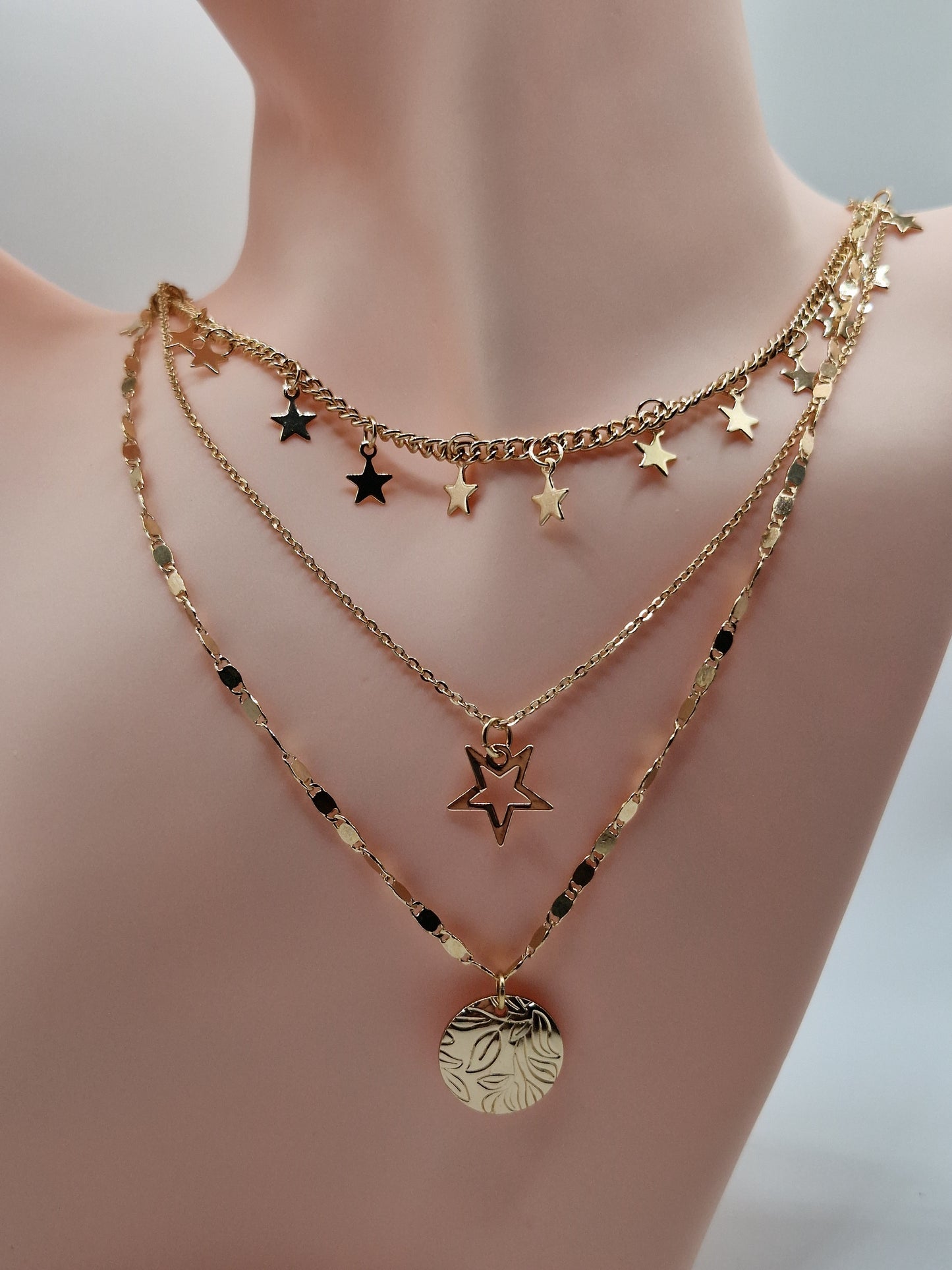Collier "Galaxie Dorée"
