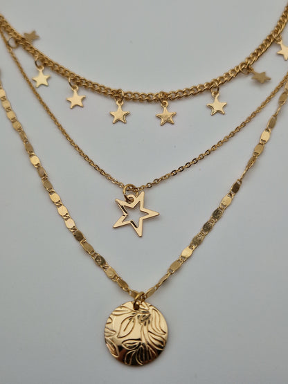 Collier "Galaxie Dorée"