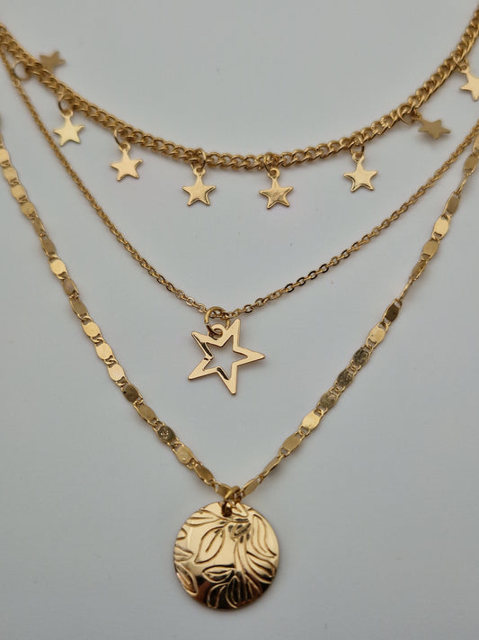Collier "Galaxie Dorée"