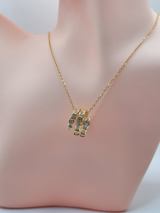 Collier "Étreinte Serpent d'Or"