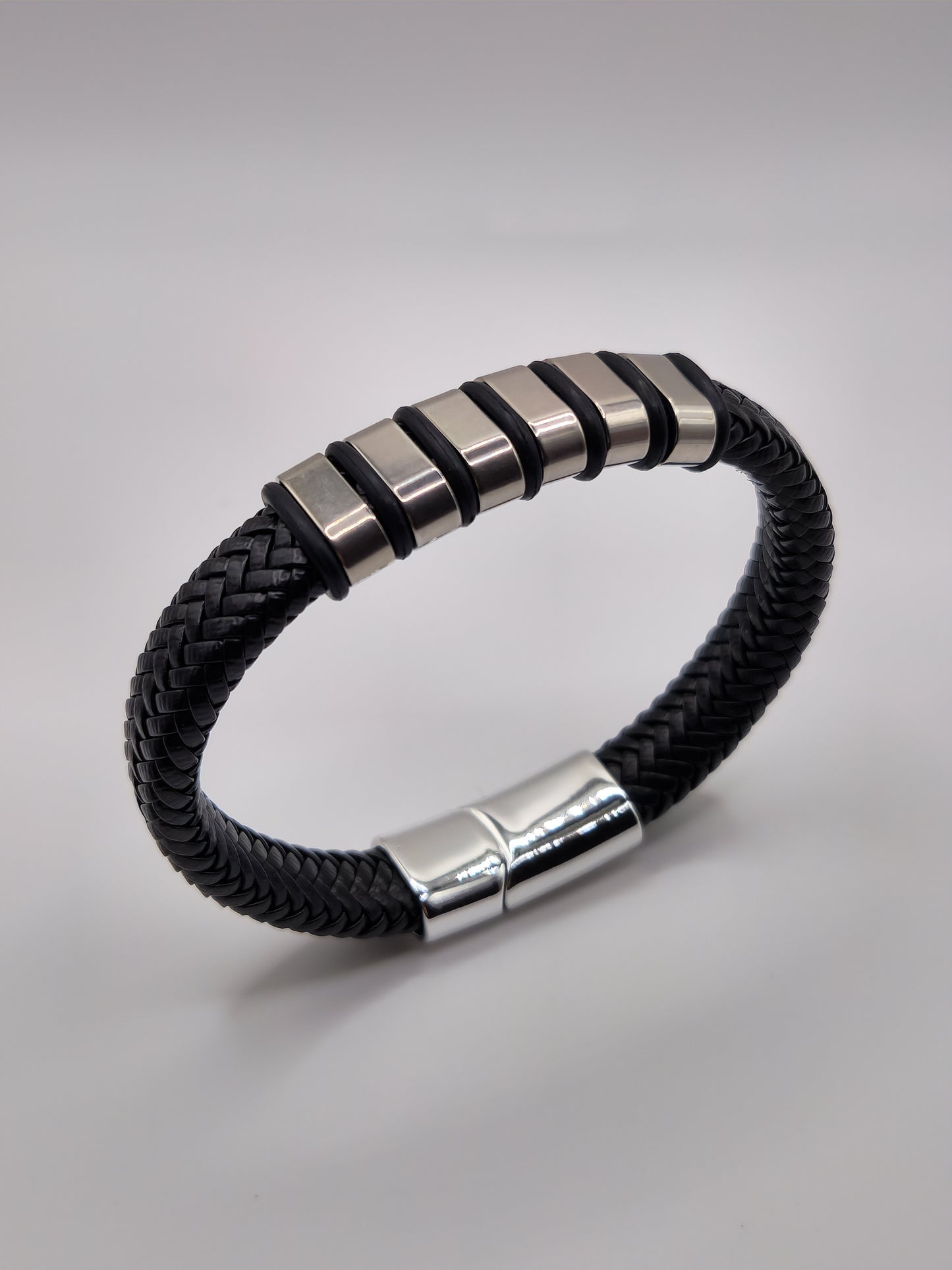Bracelet Ébène avec Détail Métallique