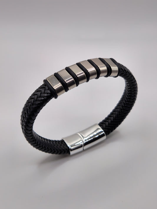 Bracelet Ébène avec Détail Métallique
