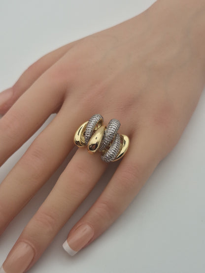 Bague Étreinte Dorée