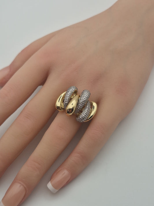 Bague Étreinte Dorée