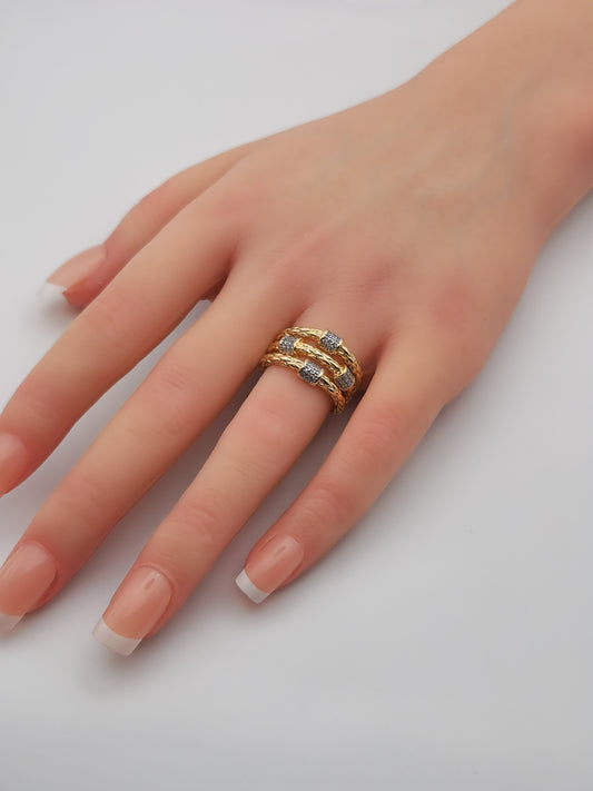 Bague Tressée "Éclat Royal"