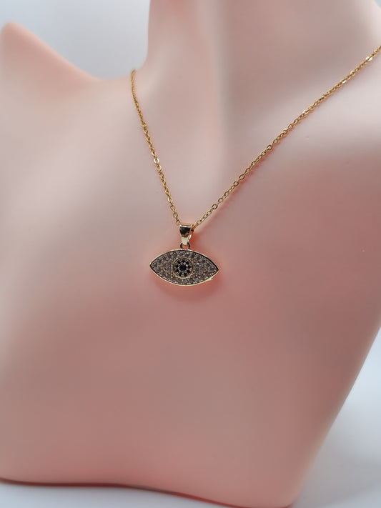 Collier " Oeil de Lumière" – Talisman Protecteur en Zircon